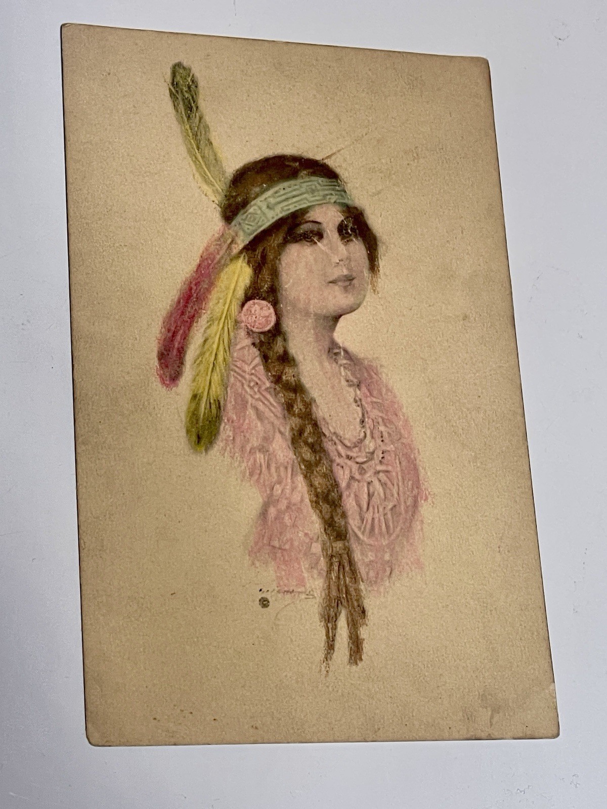Vintage Post Card W/ Native American - No Postage or Date- Early 1900’s Probably