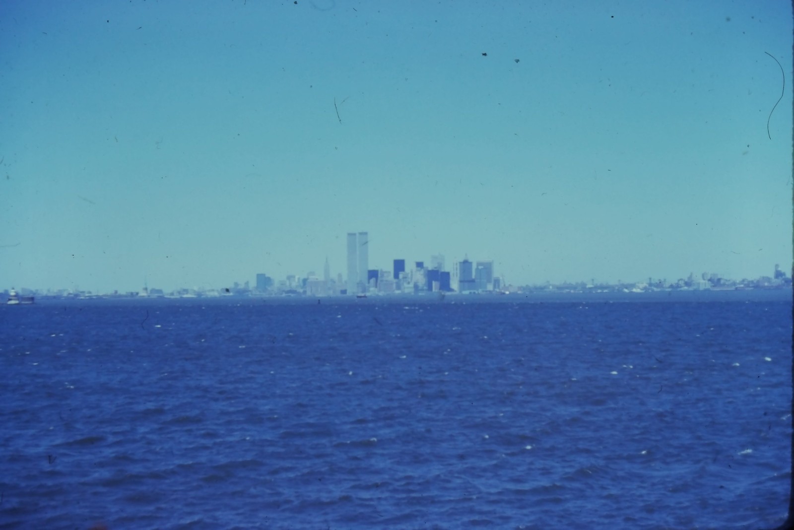 c1970\'s Kodachrome 35mm Slide, New York City Skyline Hudson River NY blue Water c1970\'s Kodachrome 35mm Slide, New York City Skyline Hudson River NY blue Water