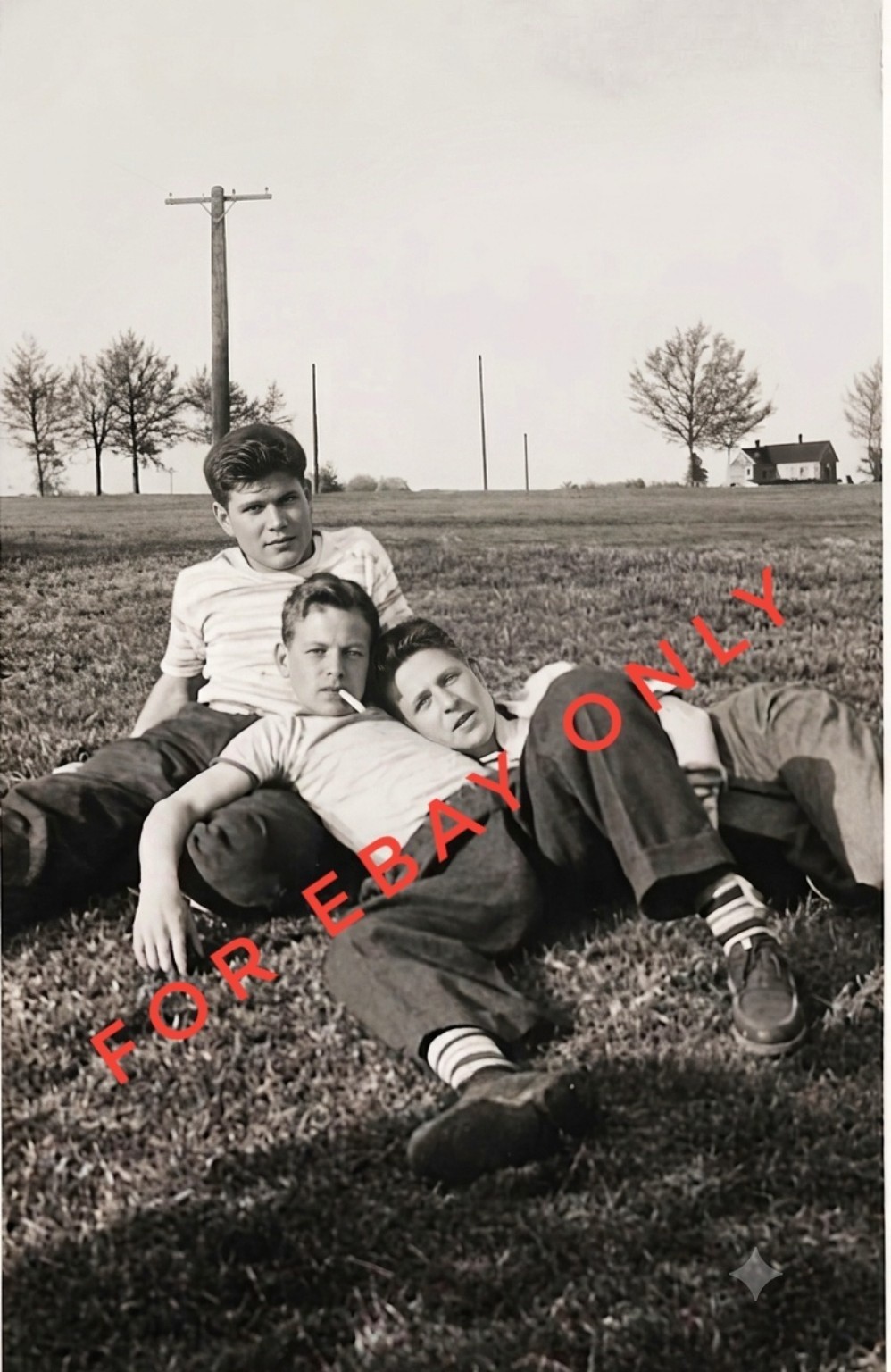 AFFECTIONATE BOYS Vintage Old Photo Boy Teenagers Lying Smoking DIGITAL FILE AFFECTIONATE BOYS Vintage Old Photo Boy Teenagers Lying Smoking DIGITAL FILE