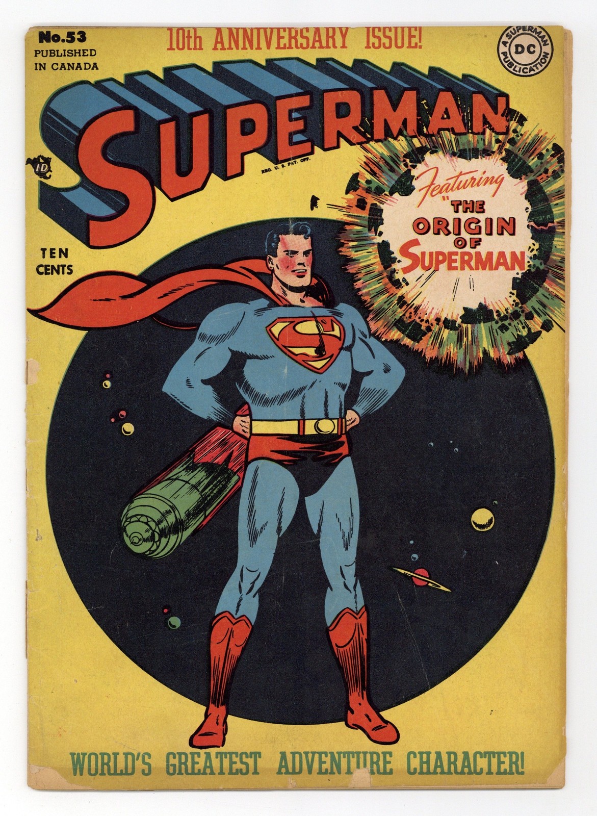 Superman #53 GD- 1.8 1948 Canadian 1948 National Comics / Simcoe