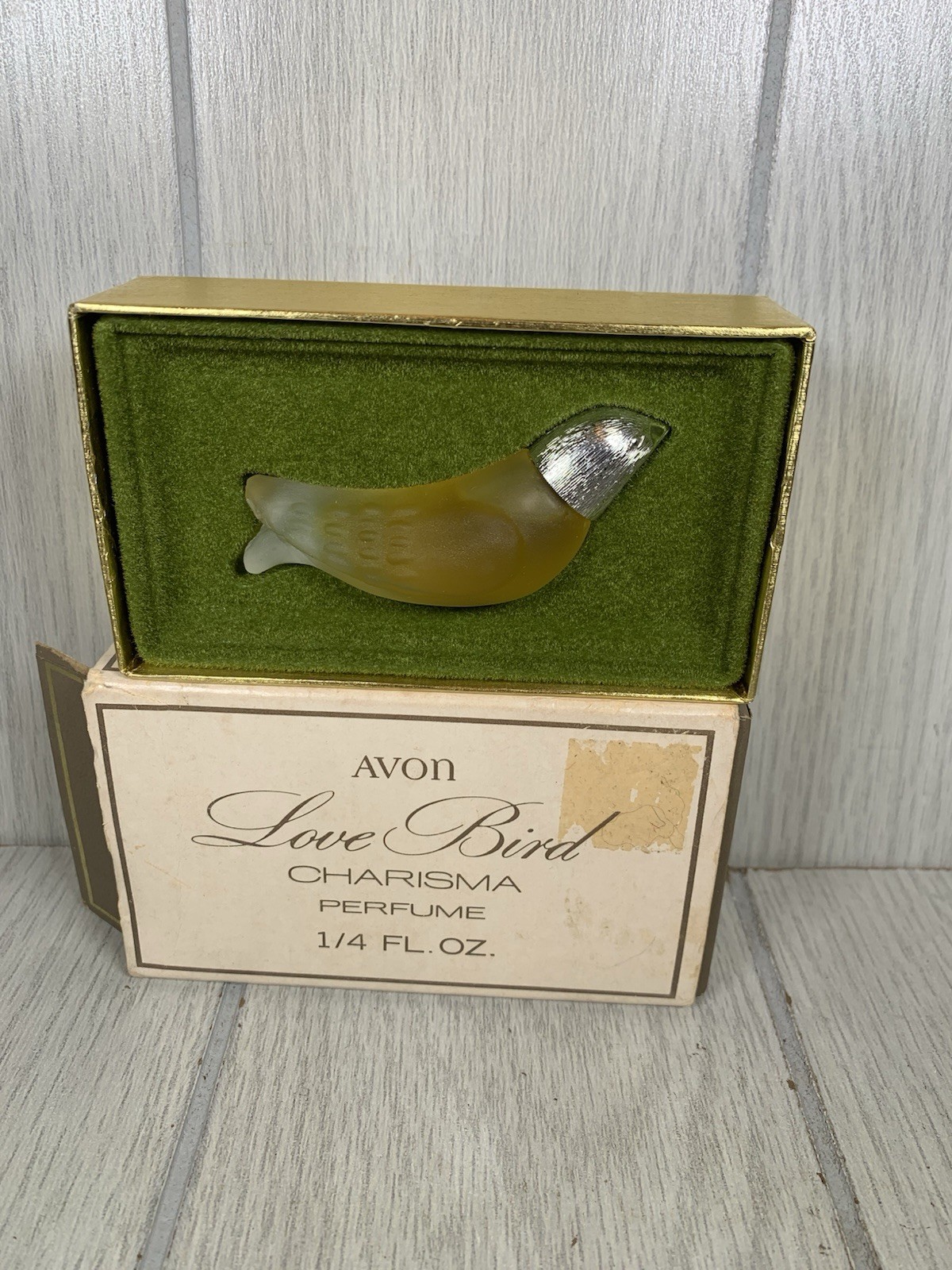 Vintage Avon Perfume Love Bird Charisma 1/4 oz 1969 With Box Vintage Avon Perfume Love Bird Charisma 1/4 oz 1969 With Box