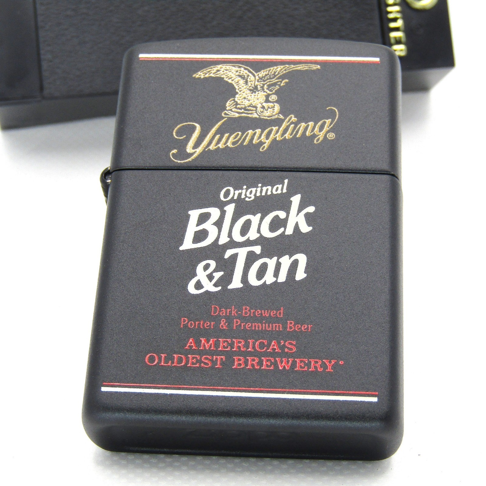 Yuengling Black & Tan Beer Matte Black Zippo Oil Lighter MIB Rare