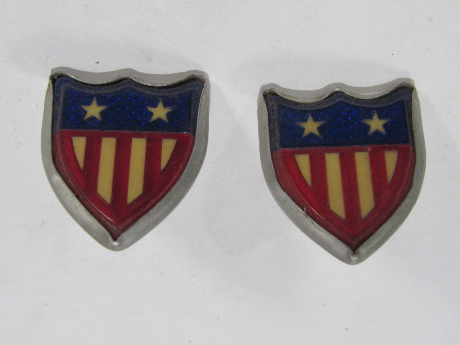 VTG Kastar American Flag Shield License Plate Reflectors Fastener USA Topper Oil
