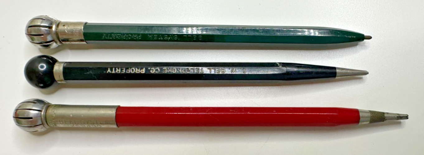 Vtg Bell Systems Autopoint Mechanical Pencils KS 8400 Ball End 1950s Rotary Dial