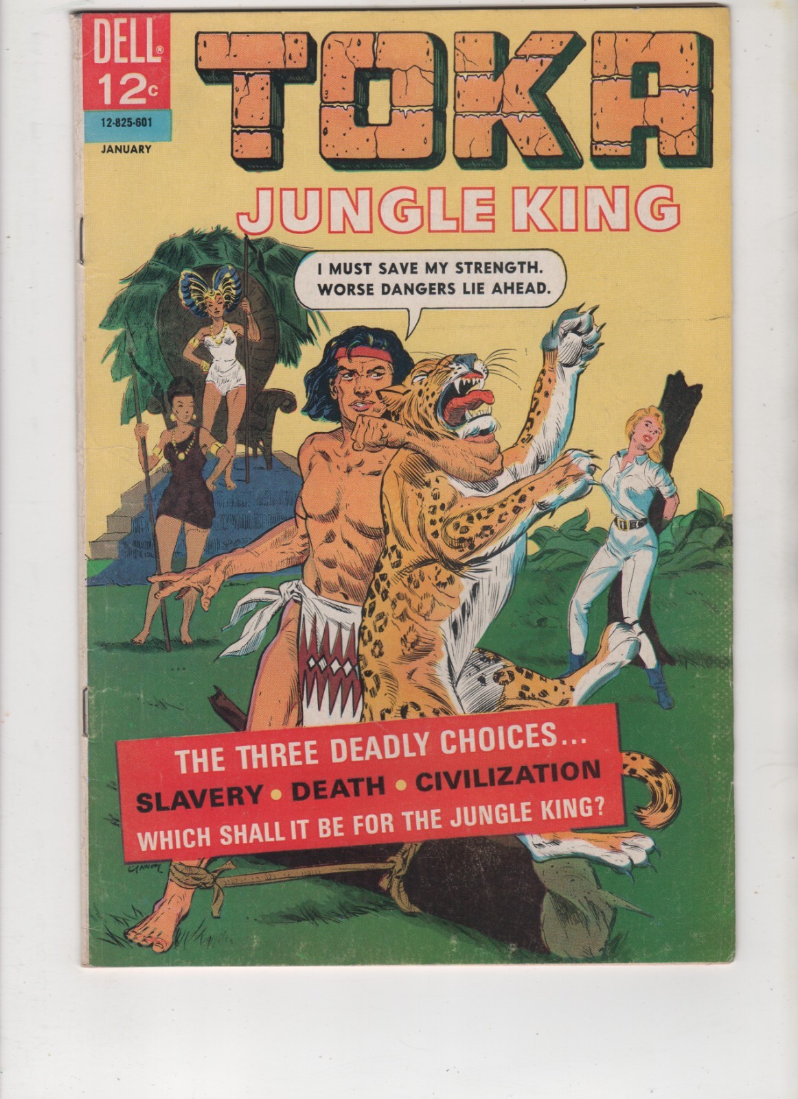 Toka Jungle King #6, Bondage Cover, Dell, FN 6.0, 1st Print, 1966, See Scans Toka Jungle King #6, Bondage Cover, Dell, FN 6.0, 1st Print, 1966, See Scans