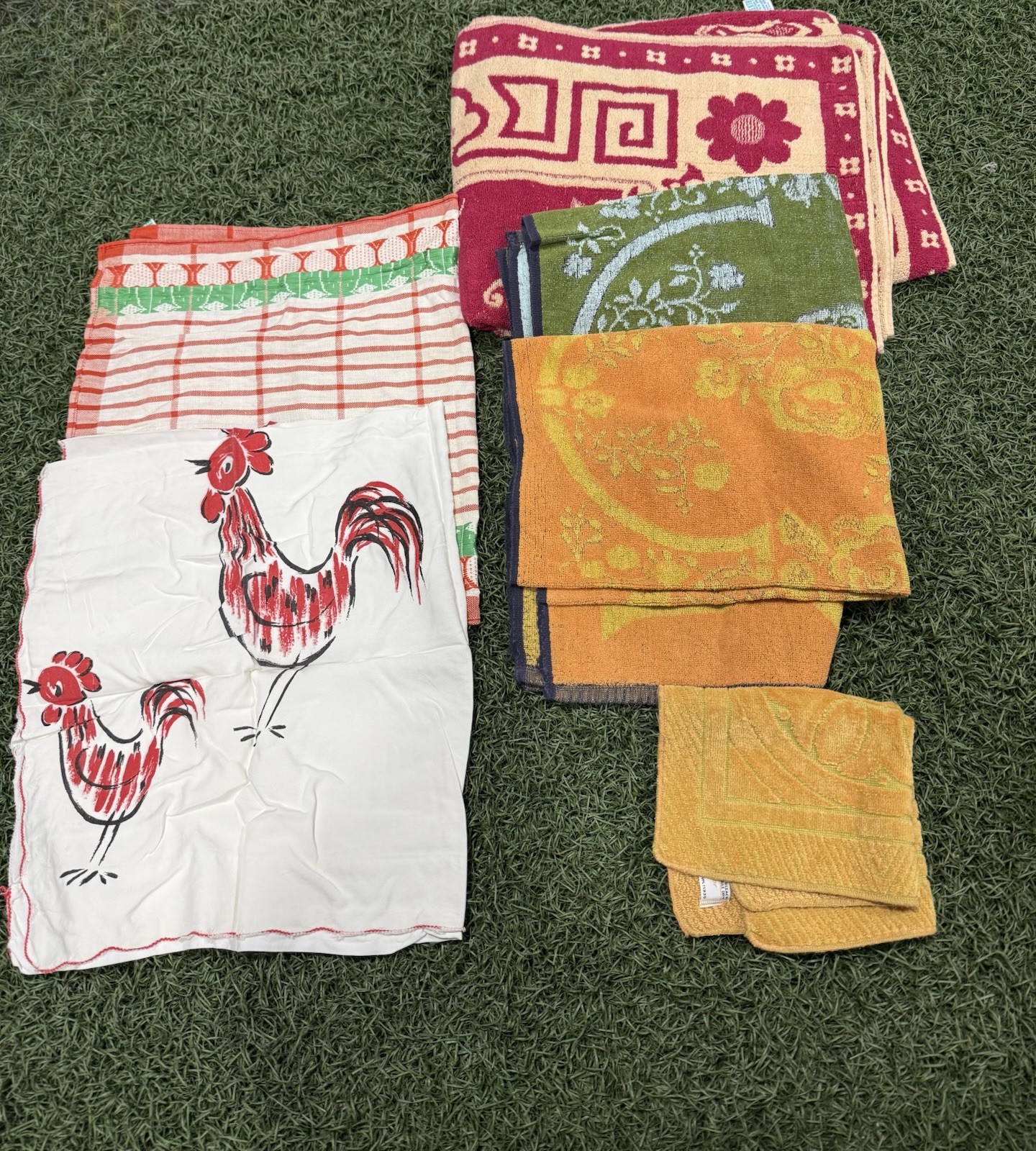 Vintage Towel And Linen Lot 60’s 70’s
