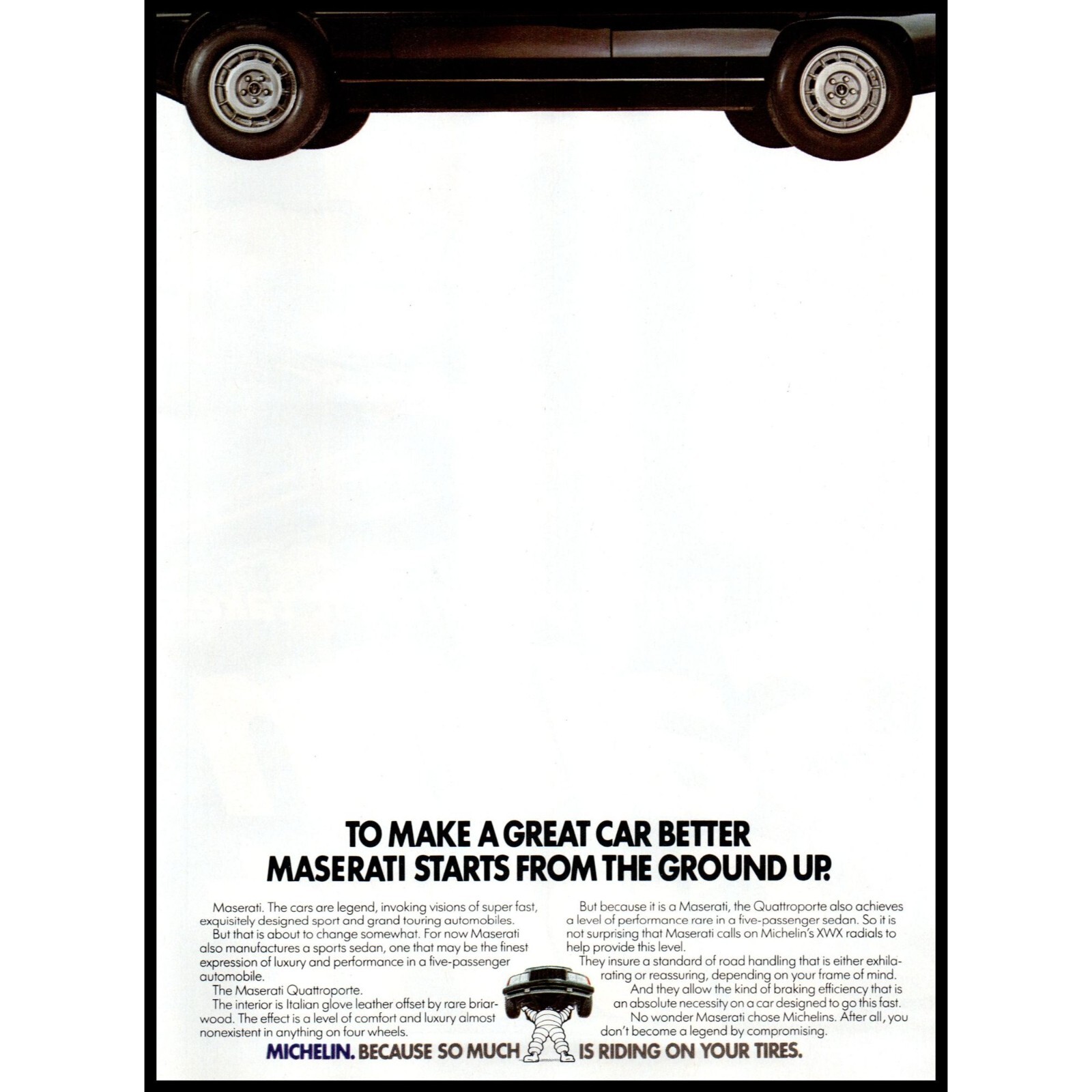 1984 Michelin Tires Vintage Print Ad Mazerati Italian Car Ground Up Wall Art 1984 Michelin Tires Vintage Print Ad Mazerati Italian Car Ground Up Wall Art