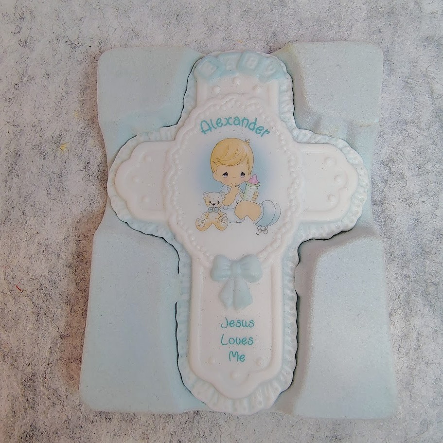 Precious Moments Personalized Baby Boy Wall Cross \ Precious Moments Personalized Baby Boy Wall Cross \