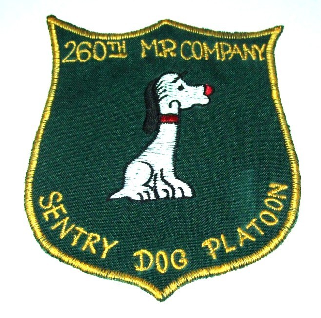 ORIGINAL KOREAN MADE 260th MILITARY POLICE COMPANY SENTRY DOG SNOOPY PATCH (GLOW