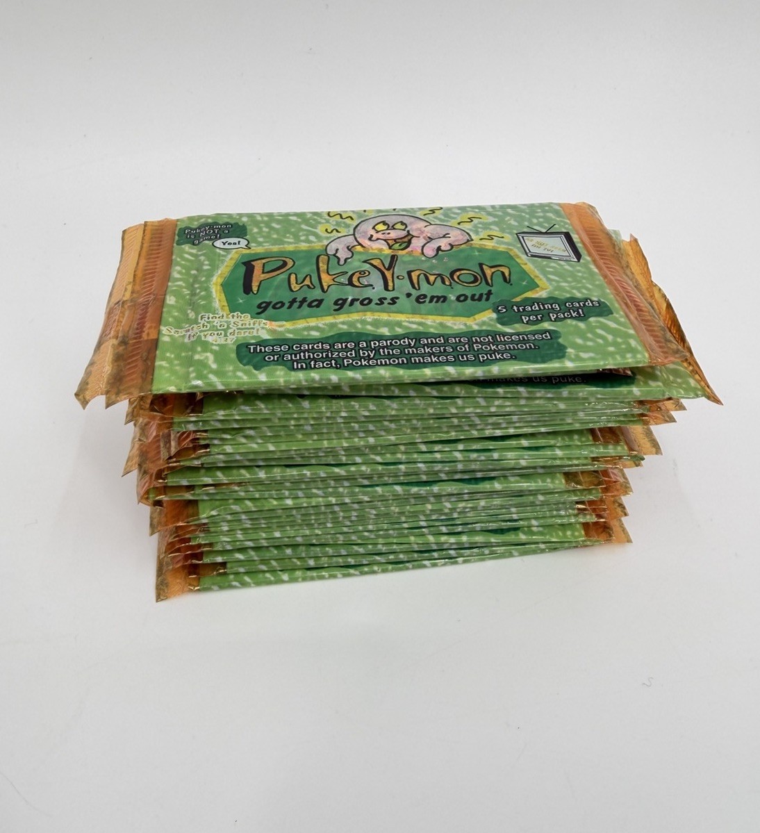 NEW PUKEY-MON Gotta Gross Em Out Pokemon Parody Trading Cards 30 Packs SEALED
