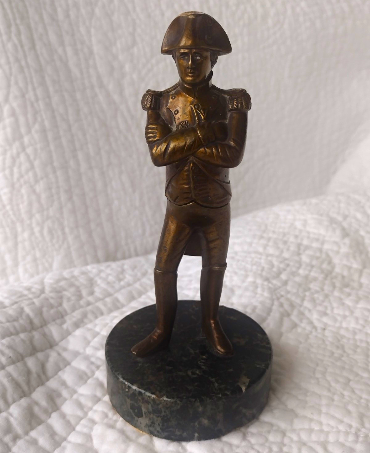 RARE Antique French Bronze Statue Figurine Napoleon Bonaparte Porte Monnaie 1800