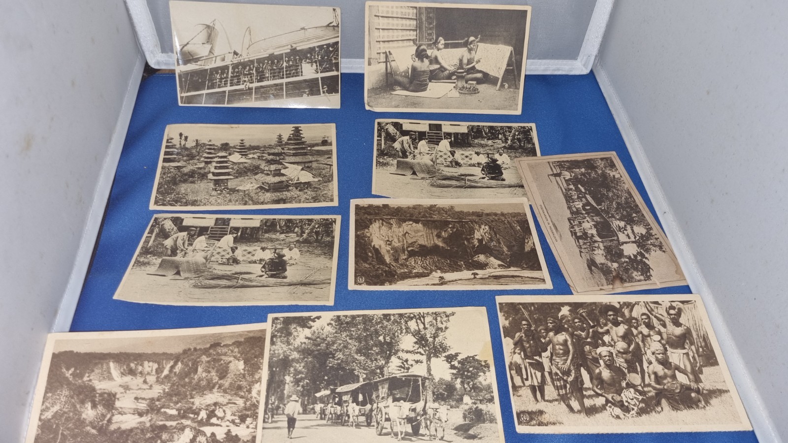 vintage Sumatra Bali, Indonesia postcards lot (9) RPPC Dutch East Indies HM neeb