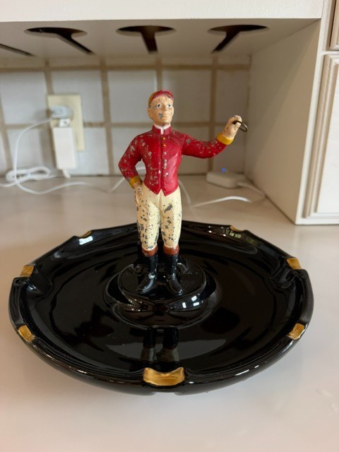 EXTREMELY Rare The 21 Club Restaurant Ashtray Iconic NYC Landmark Horse Jockey