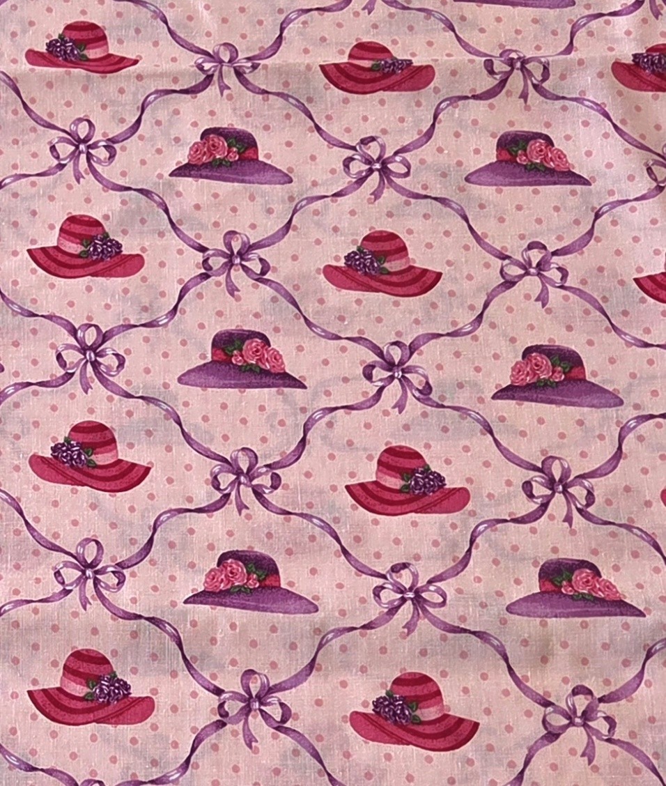 Rare Vtg Cranston Red Hot Ladies Fabric Red Hat Society HTF OOP Cotton 5yds+2\ Rare Vtg Cranston Red Hot Ladies Fabric Red Hat Society HTF OOP Cotton 5yds+2\