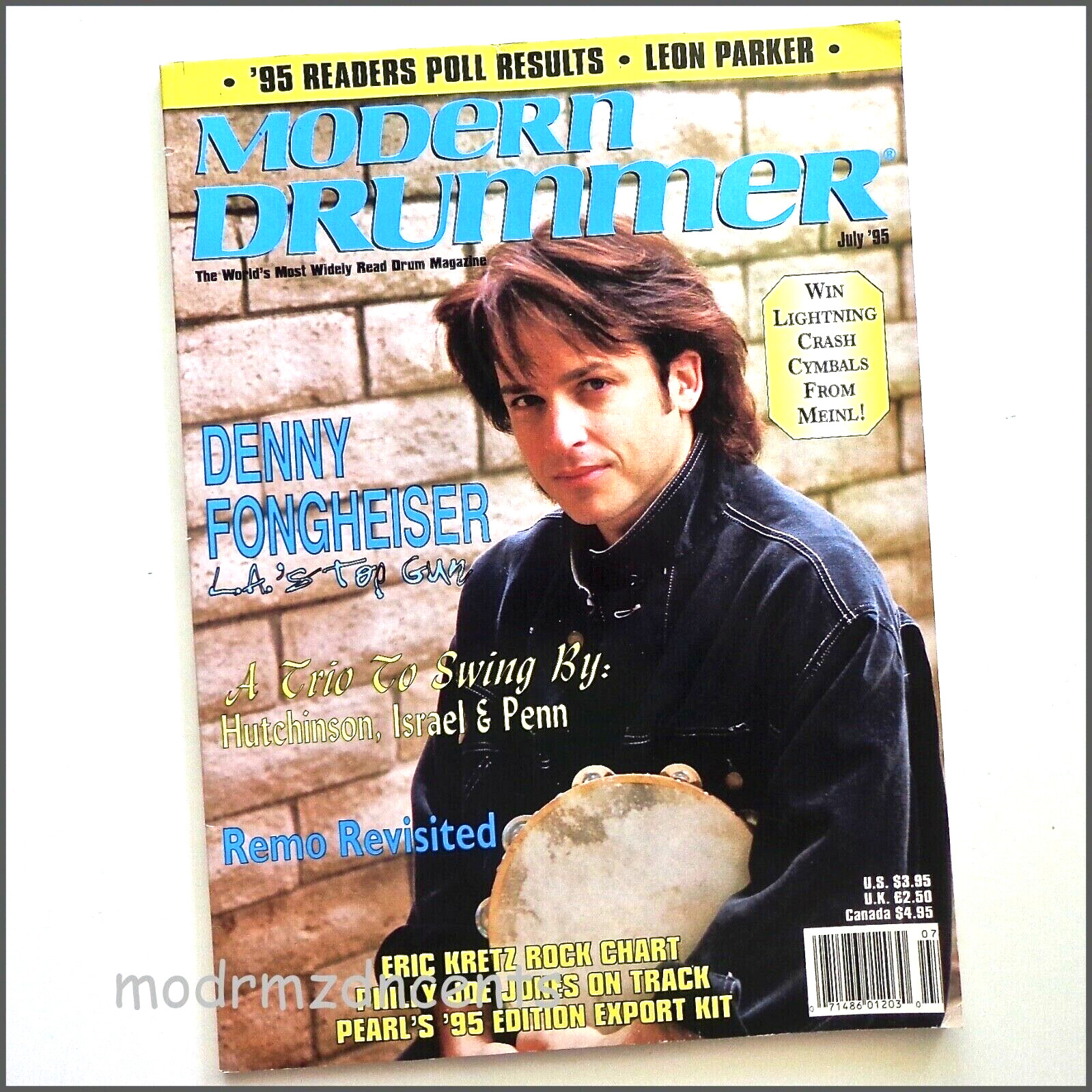 MODERN DRUMMER - July 1995 - DENNY FONGHEISER + Eric Kretz & Philly Jo Jones