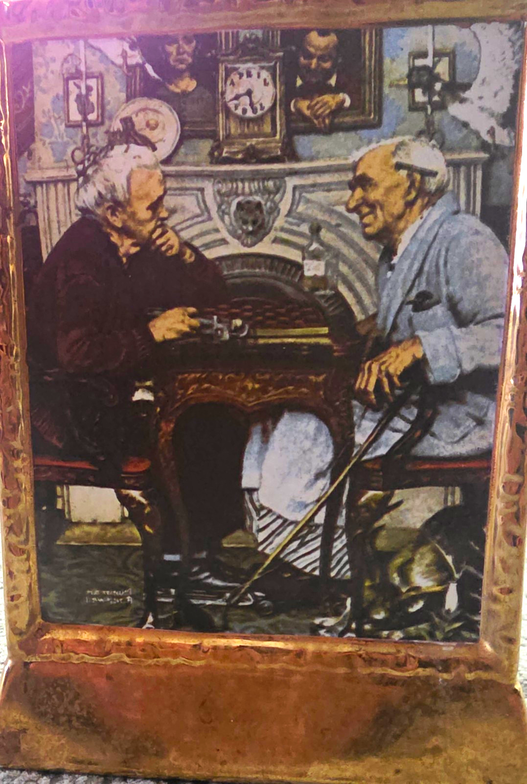 Norman Rockwell Ceramic Decanter April Fools Saturday Evening Post 4/3/1943