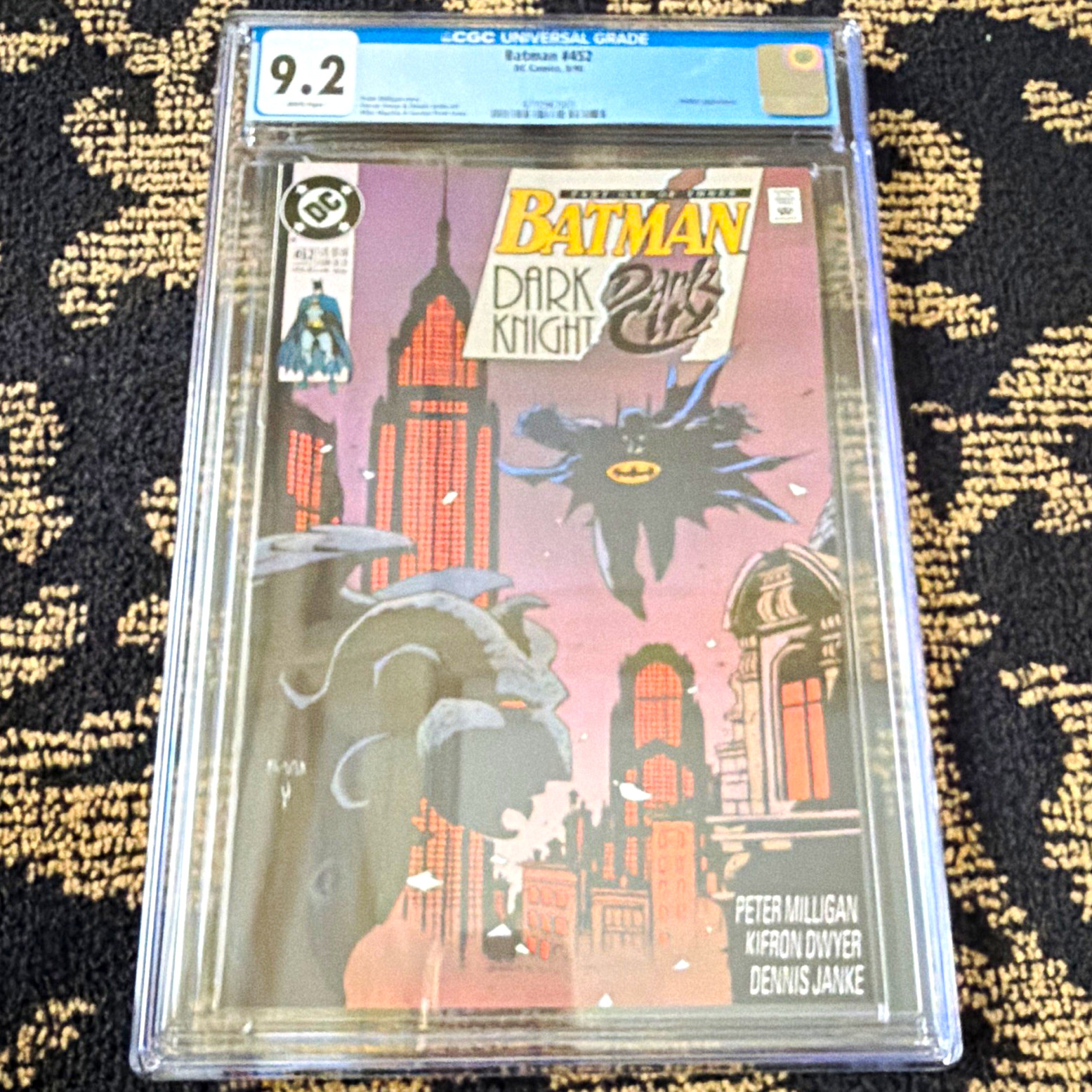Batman #452 CGC 9.2 (1992) DC Comics Dark Knight Superheroes Milligan Very Rare Batman #452 CGC 9.2 (1992) DC Comics Dark Knight Superheroes Milligan Very Rare