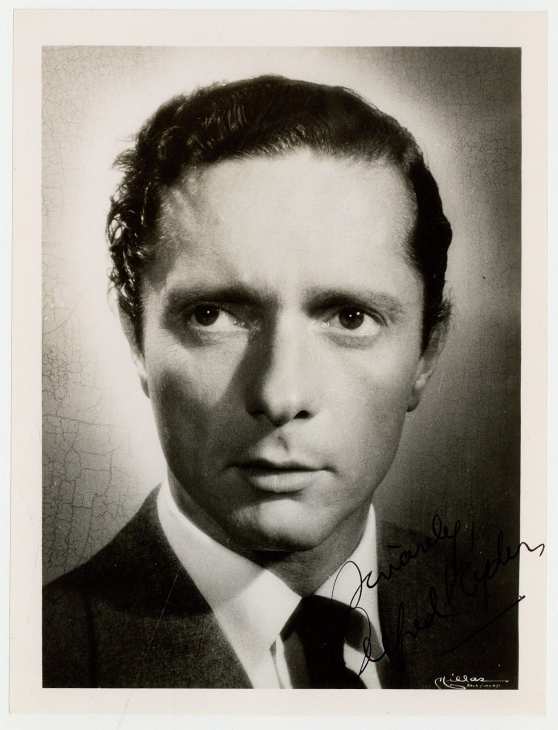 Alfred Ryder 1949 Hand Signed 5x7 Character Actor TV Stage Photo Portrait J14339 Alfred Ryder 1949 Hand Signed 5x7 Character Actor TV Stage Photo Portrait J14339