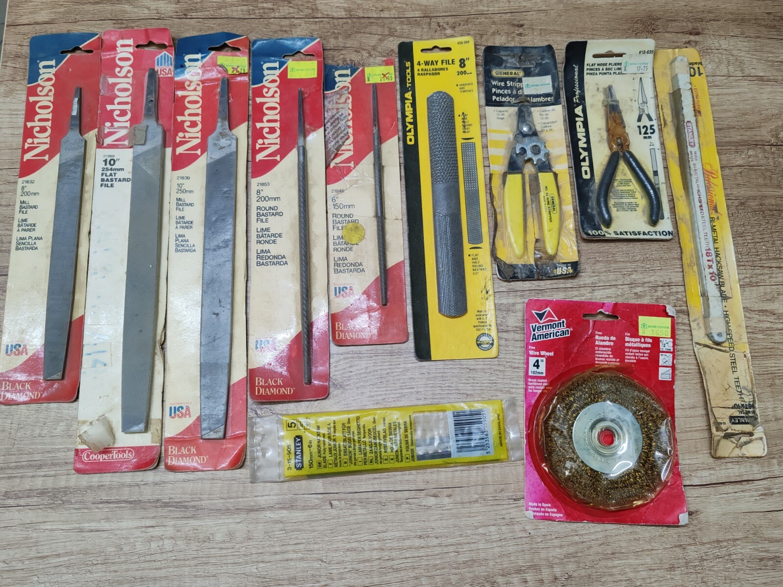 Alot of 11 New Vintage Tools Nicholson File Stanley Olympia General Vermont Alot of 11 New Vintage Tools Nicholson File Stanley Olympia General Vermont