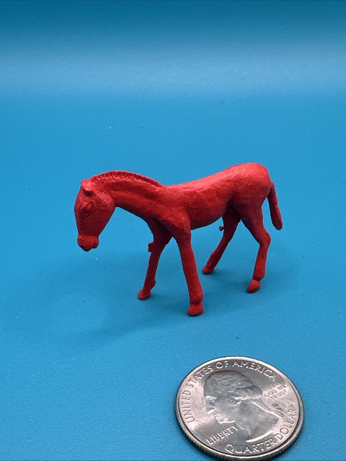 Vintage Molded Red Plastic Horse Animal Western Toy Vintage Molded Red Plastic Horse Animal Western Toy