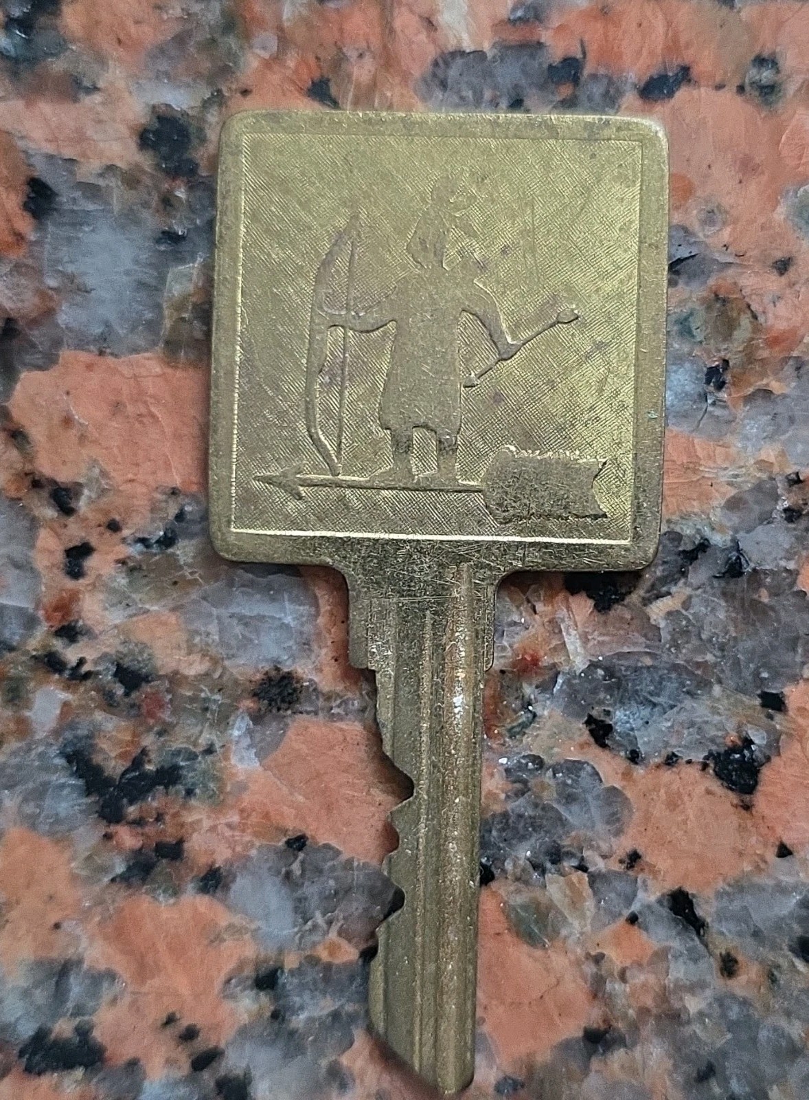 Vintage Brass Samoset Hotel  Room Key with Engraved Logo