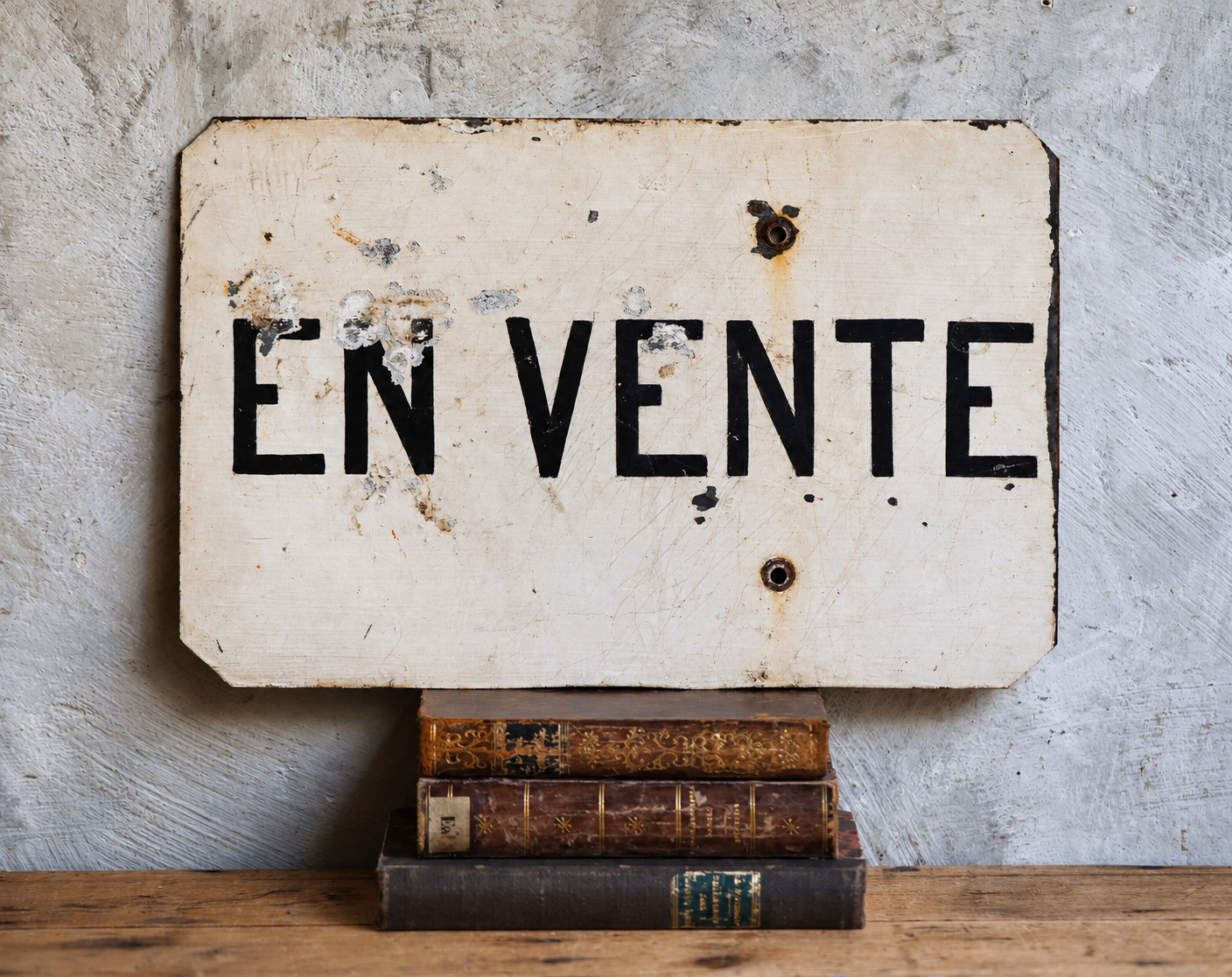 Antique French EN VENTE Metal Sign Vintage For Sale Shop Sign French Brocante