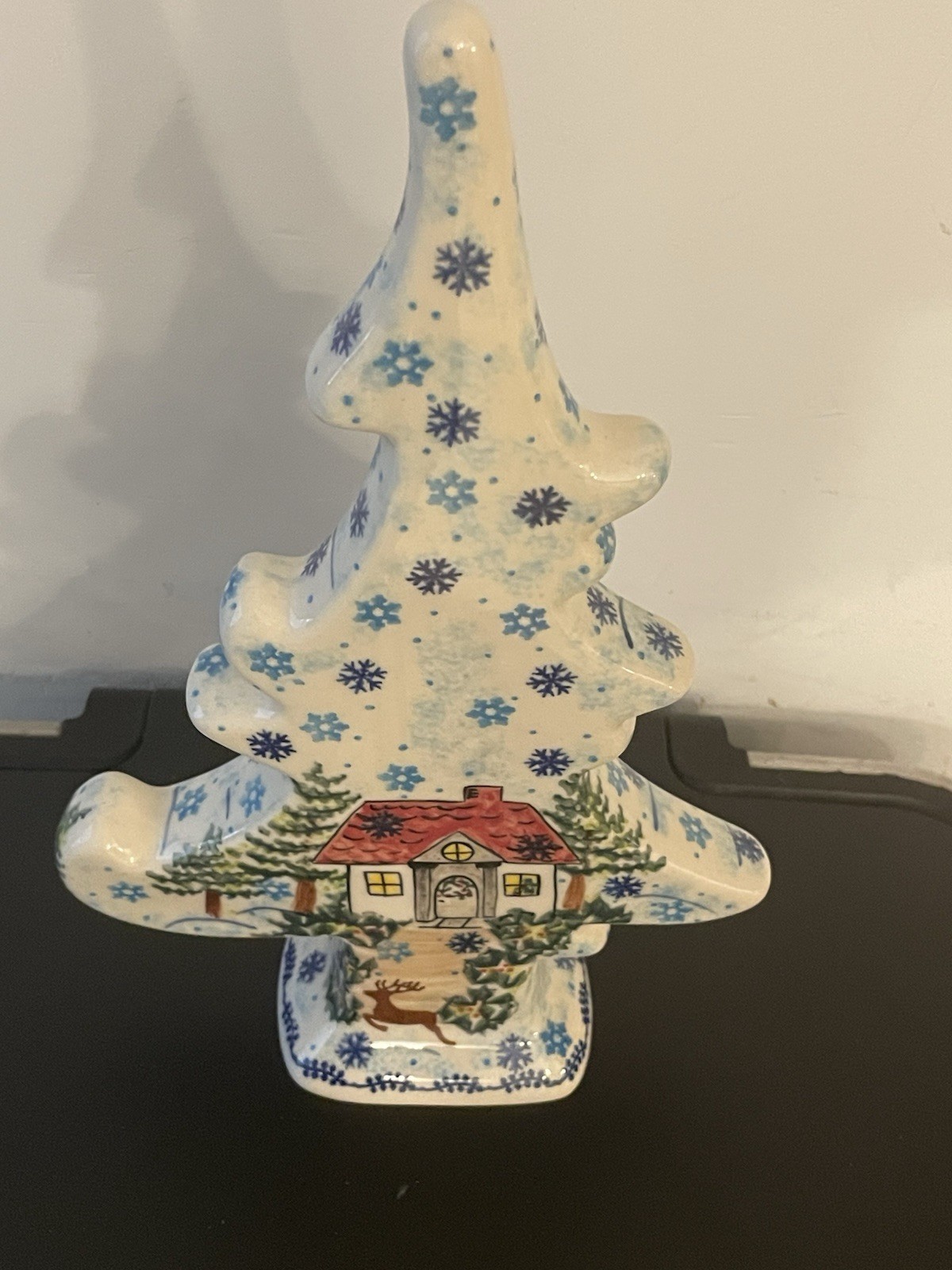 New Authentic Polish Pottery Christmas Tree New Authentic Polish Pottery Christmas Tree