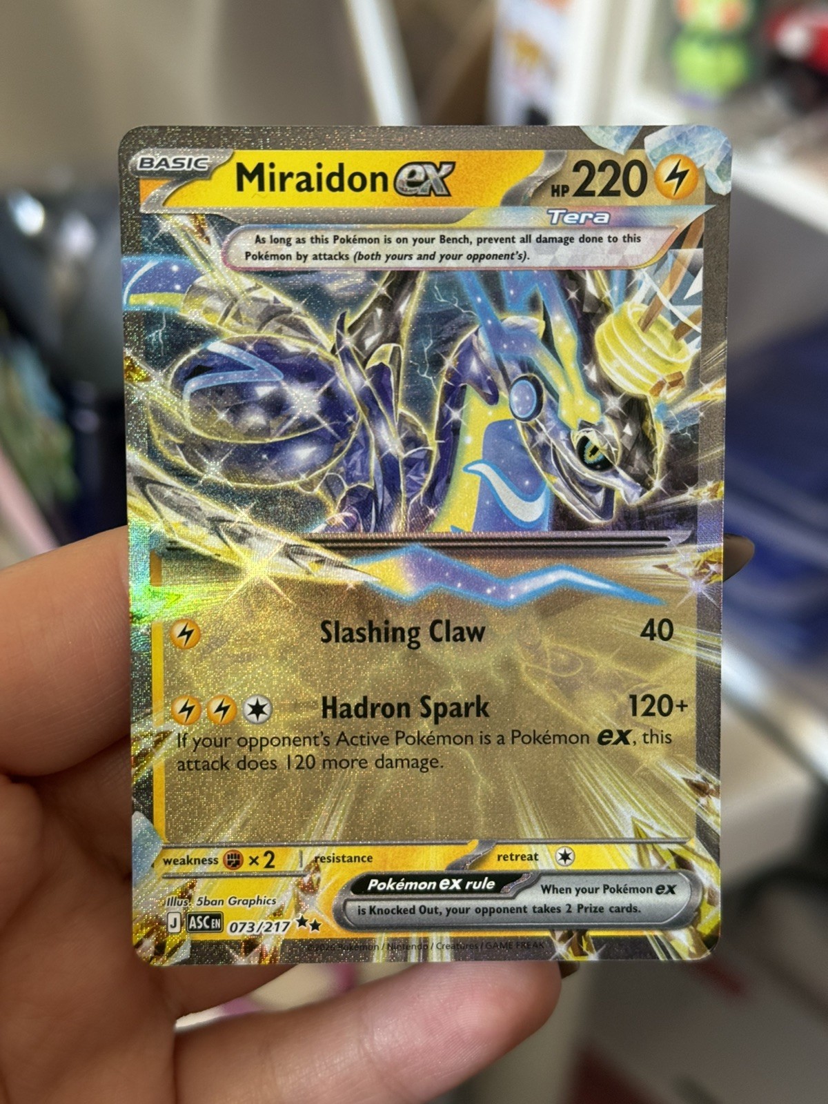 Pokemon TCG - 073/217 Miraidon ex - Ascended Heroes Pokemon TCG - 073/217 Miraidon ex - Ascended Heroes