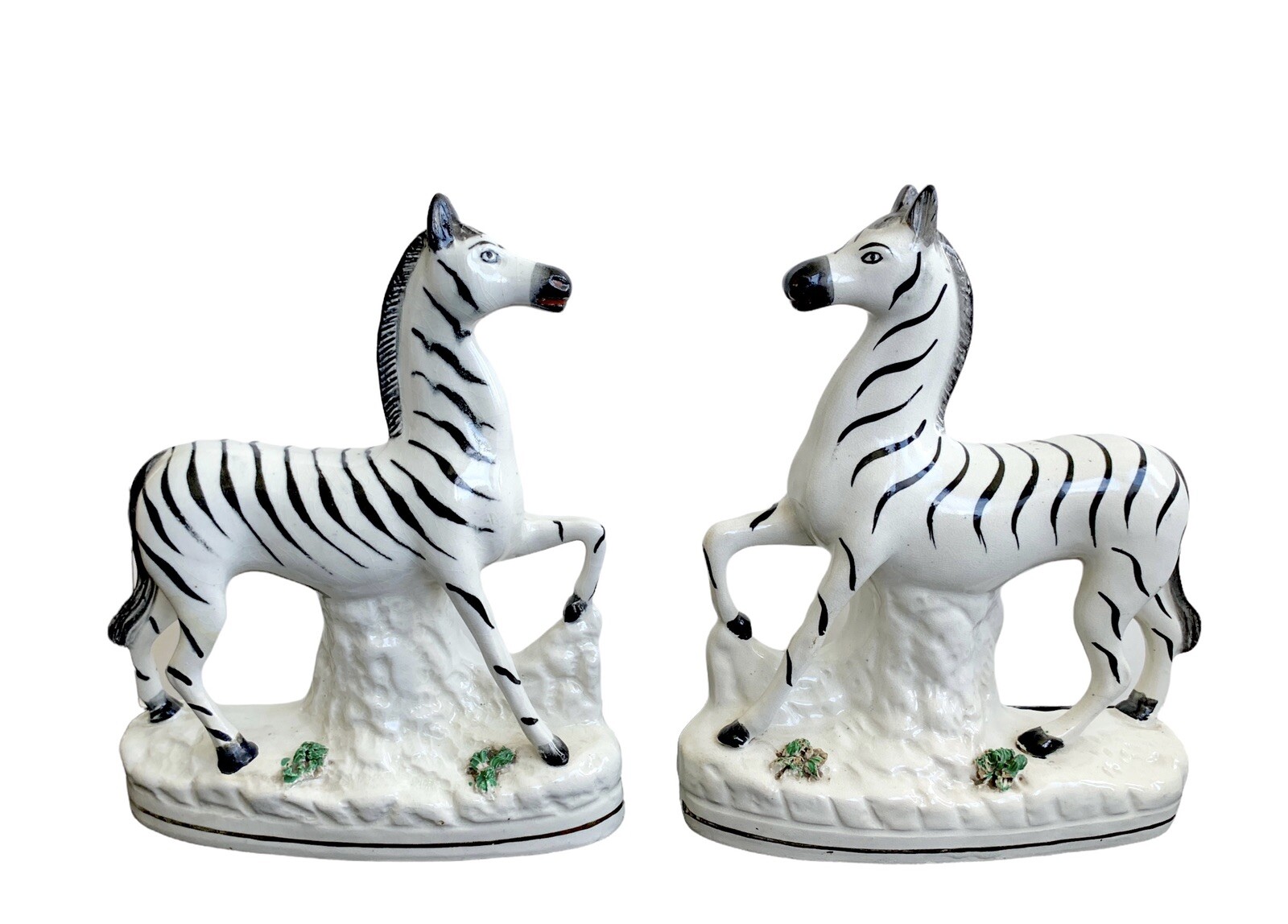 Staffordshire Zebra Figurine 19th Century 2 available Staffordshire Zebra Figurine 19th Century 2 available