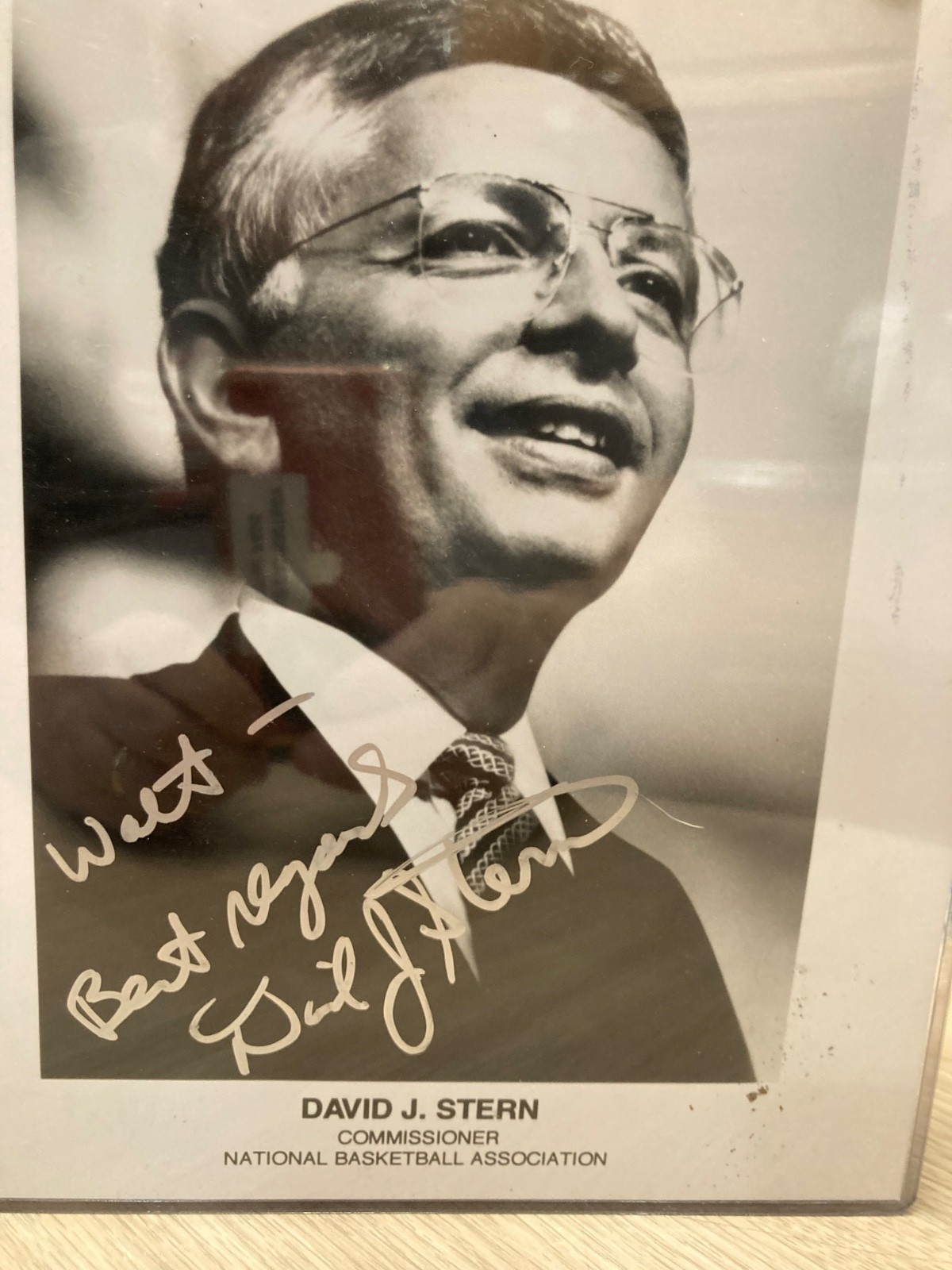 david stern signed and inscribed 8x10. frer shipping