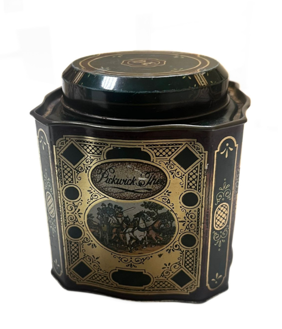 Vintage Douwe Egberts Pickwick Thee Tea Tin Caddy Netherlands Green Gold 80g Vintage Douwe Egberts Pickwick Thee Tea Tin Caddy Netherlands Green Gold 80g