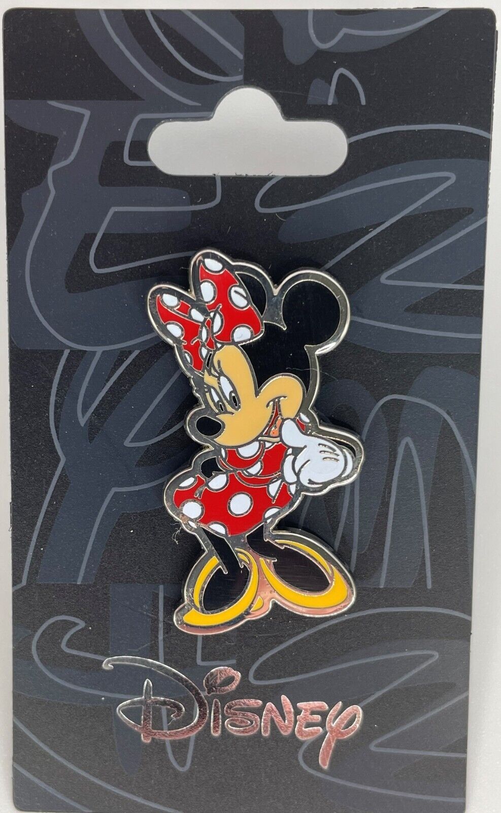Disney Pin - Minnie Mouse Red & White Polka Dot Bow Ribbon & Dress - New - B