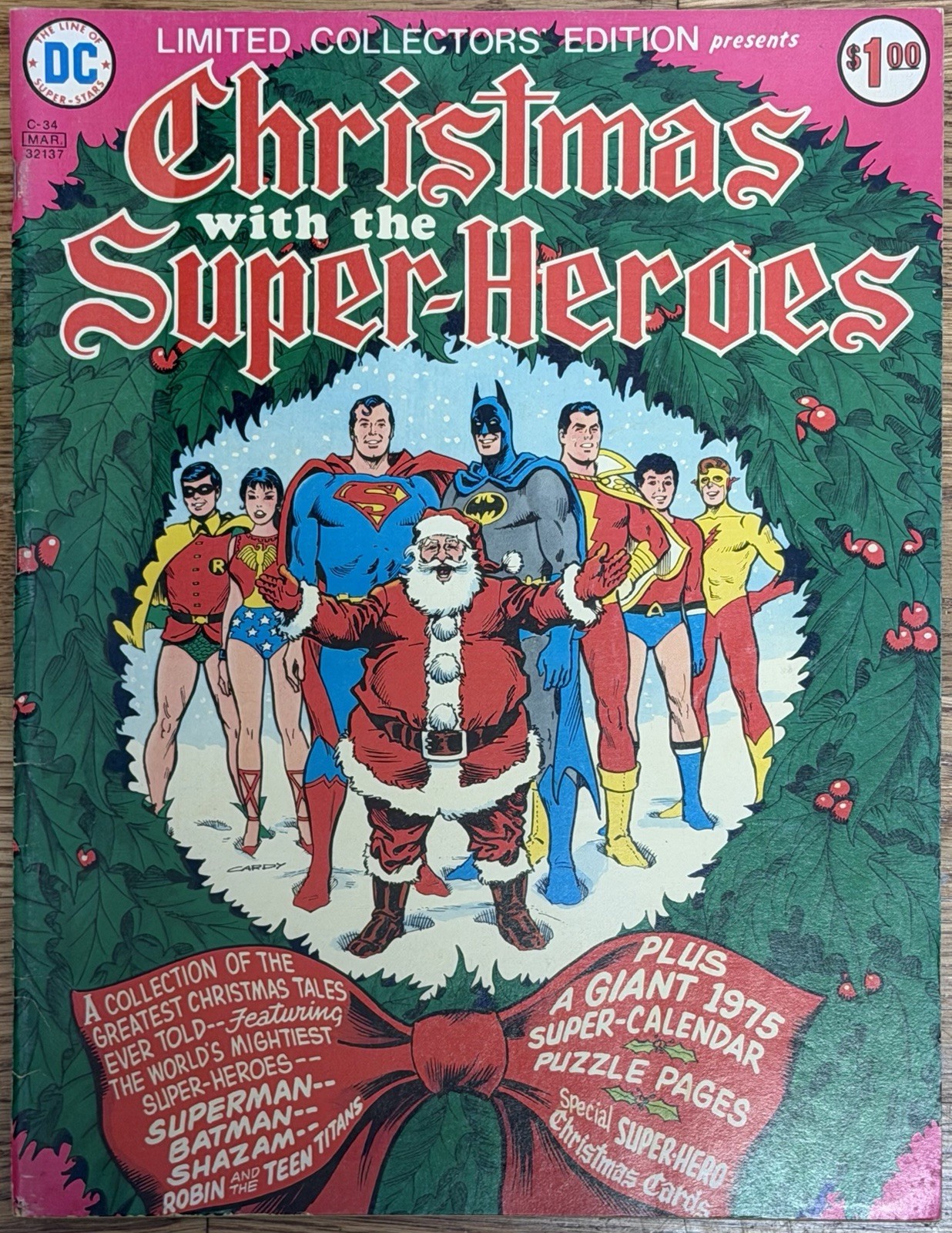 DC C-34 Christmas with the Super-Heroes 1975 Treasury Comic VG+ Superman