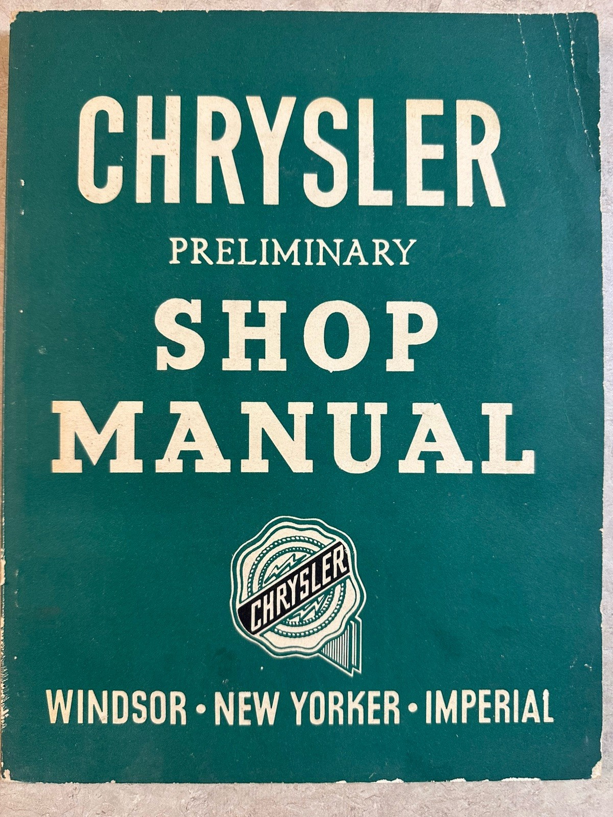 Vintage OEM Chrysler Preliminary Shop Manual Vintage OEM Chrysler Preliminary Shop Manual