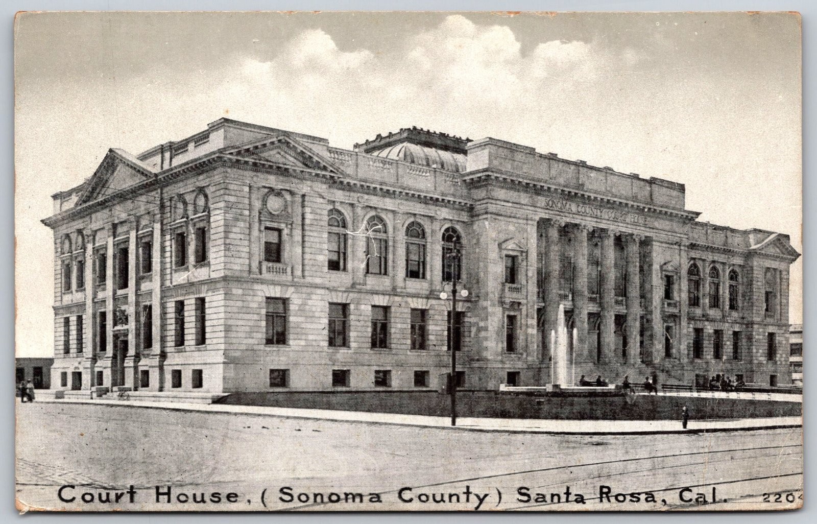 Santa Rosa California Sonoma County Court House Pacific Novelty Postcard PC259 Santa Rosa California Sonoma County Court House Pacific Novelty Postcard PC259