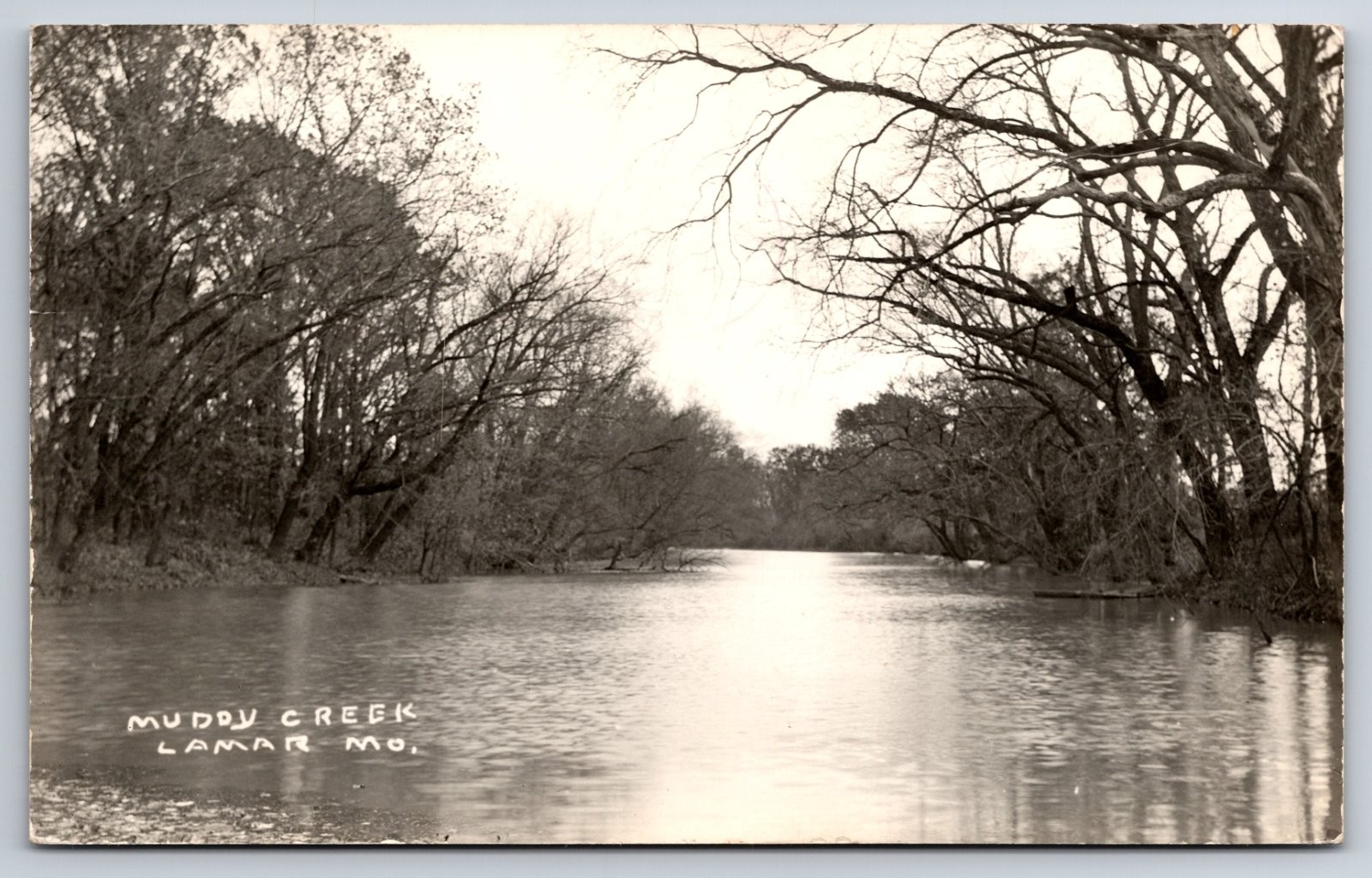 Muddy Creek Lamar Missouri Real Photo RPPC