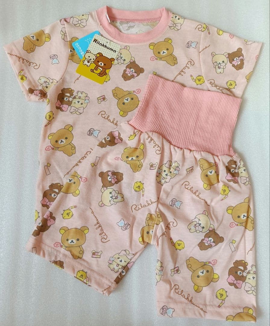 Unused with tag Rilakkuma short sleeve pajamas 90cm pink
