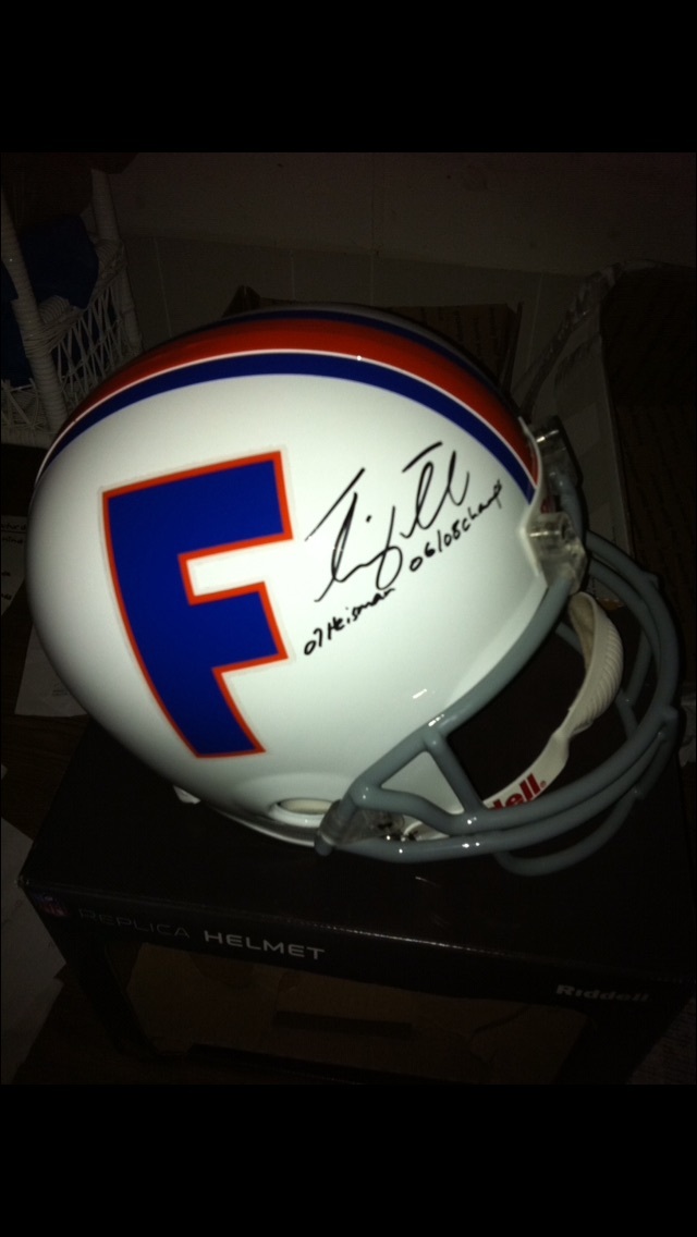 TIM TEBOW FULL SIZE HELMET AUTOGRAPHED 07 HEISMAN 06/08 NATIONAL CHAMPS “RARE”