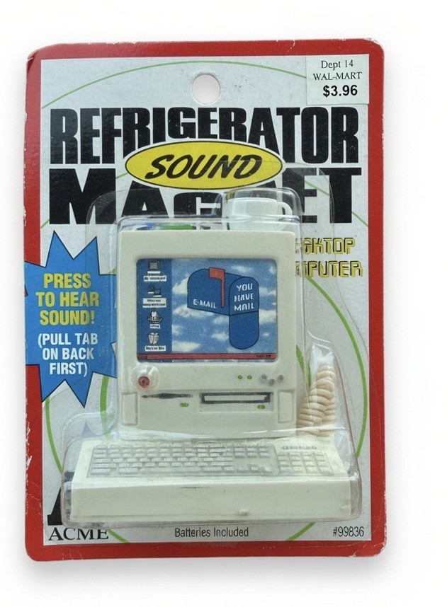 Vintage 1998 ACME Refrigerator Sound Magnet Desktop Computer “You’ve Got Mail”