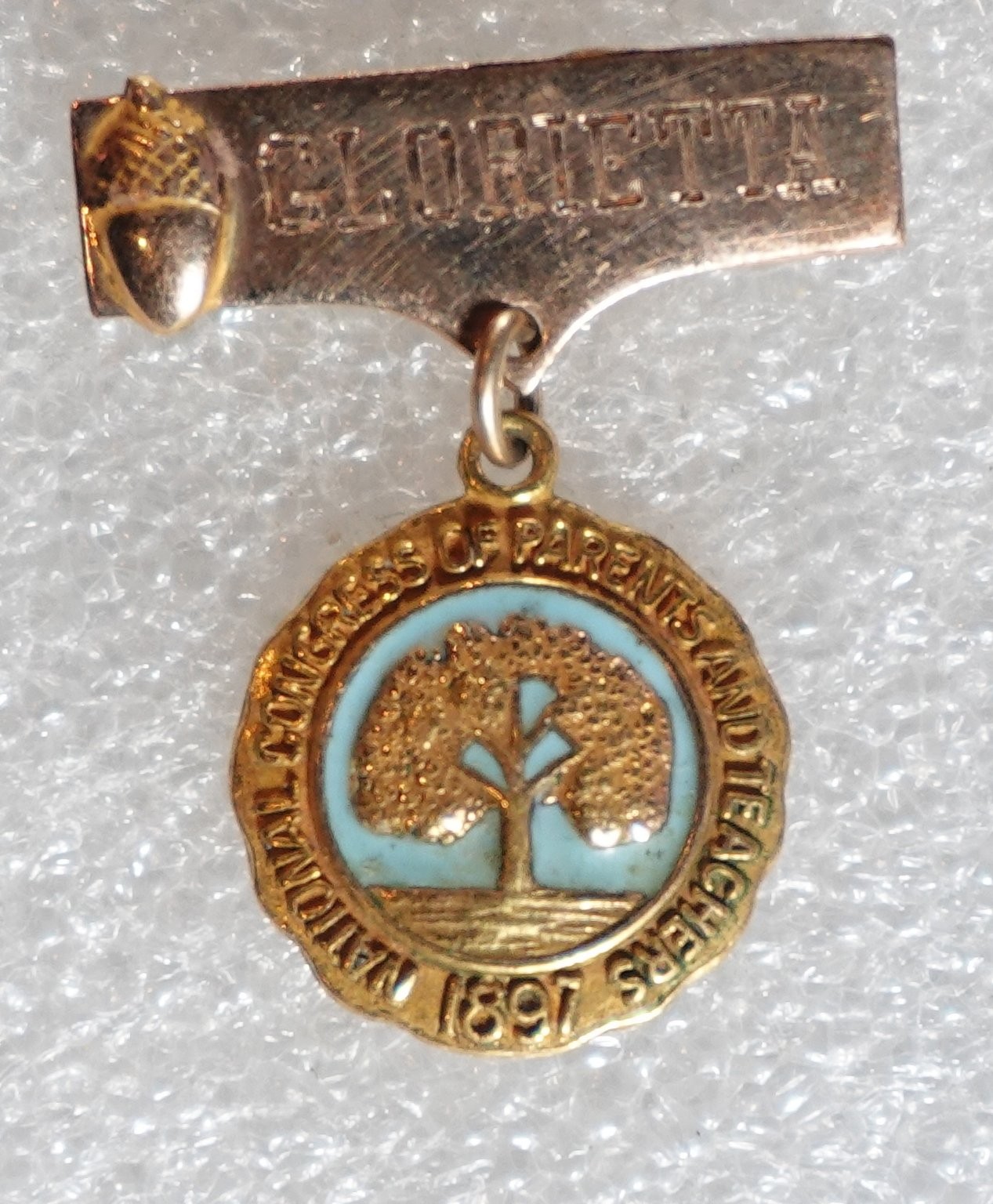 National Congress Parents Teachers Pinback Button 1915 Gold Filled National Congress Parents Teachers Pinback Button 1915 Gold Filled