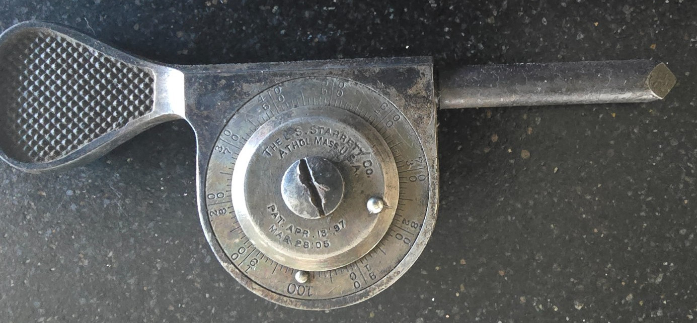 Antique Starrett Speed Indicator, RPM Tachometer, Patent 1897 & 1905