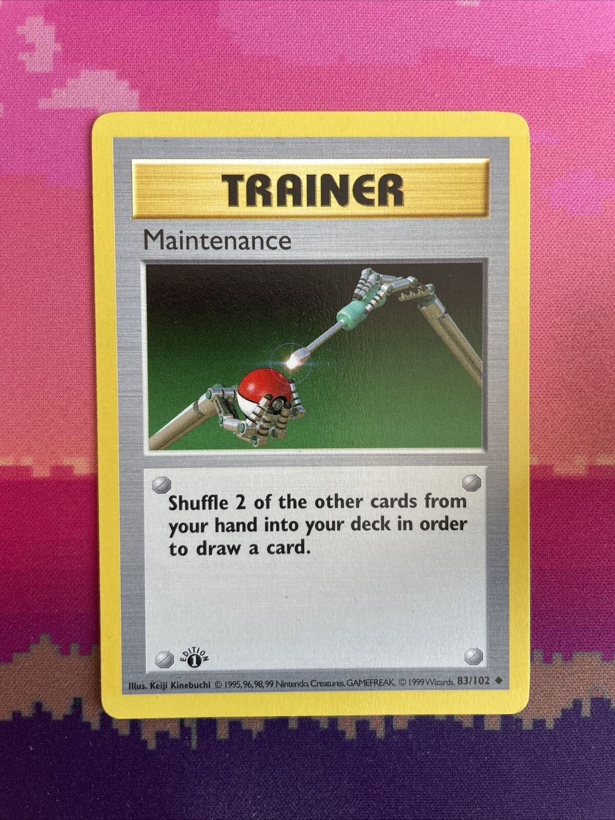 Pokemon Card Maintenance Shadowless Base Set 1st Edition Uncommon 83/102 NM