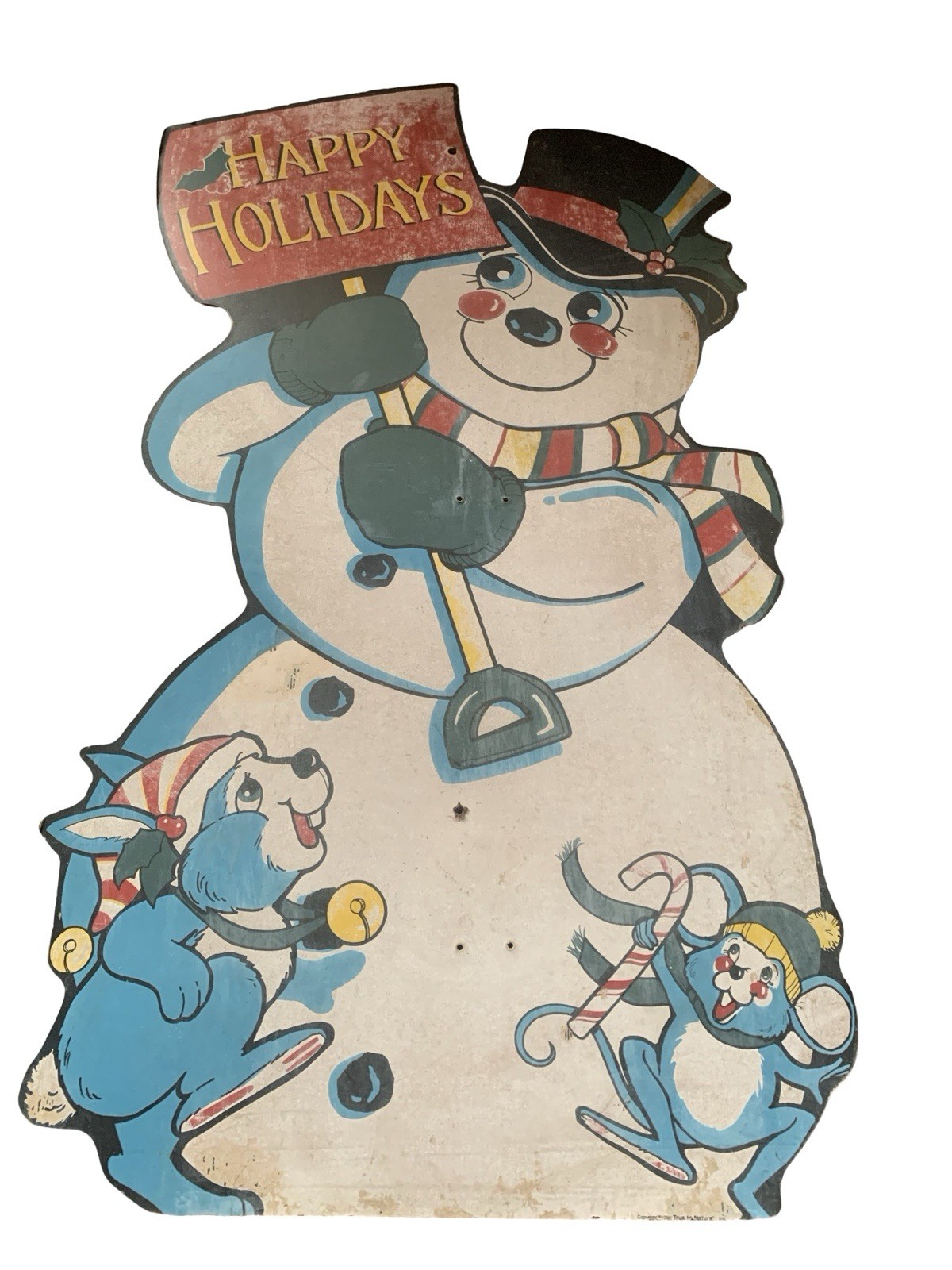 Snowman Cutout Wall Decor 1950’s-1960’s Era Masonite Board Vintage Christmas Snowman Cutout Wall Decor 1950’s-1960’s Era Masonite Board Vintage Christmas