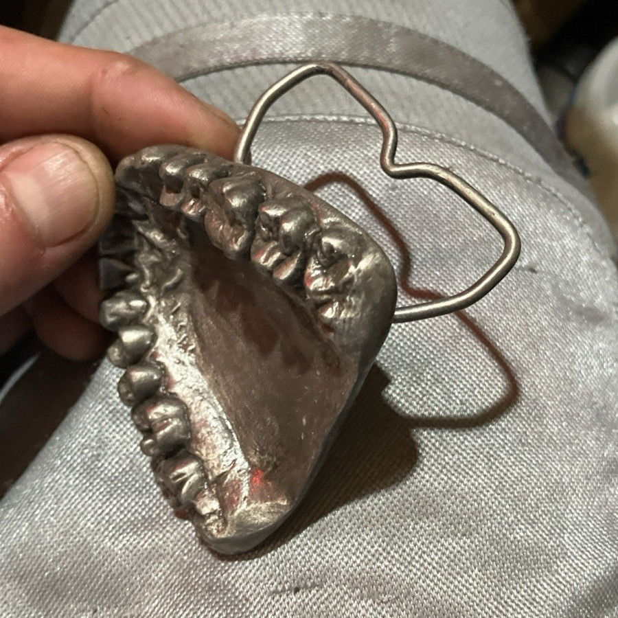 Bergamot Brass Works Dentures Teeth Jaw Novelty Belt Buckle Dentistry
