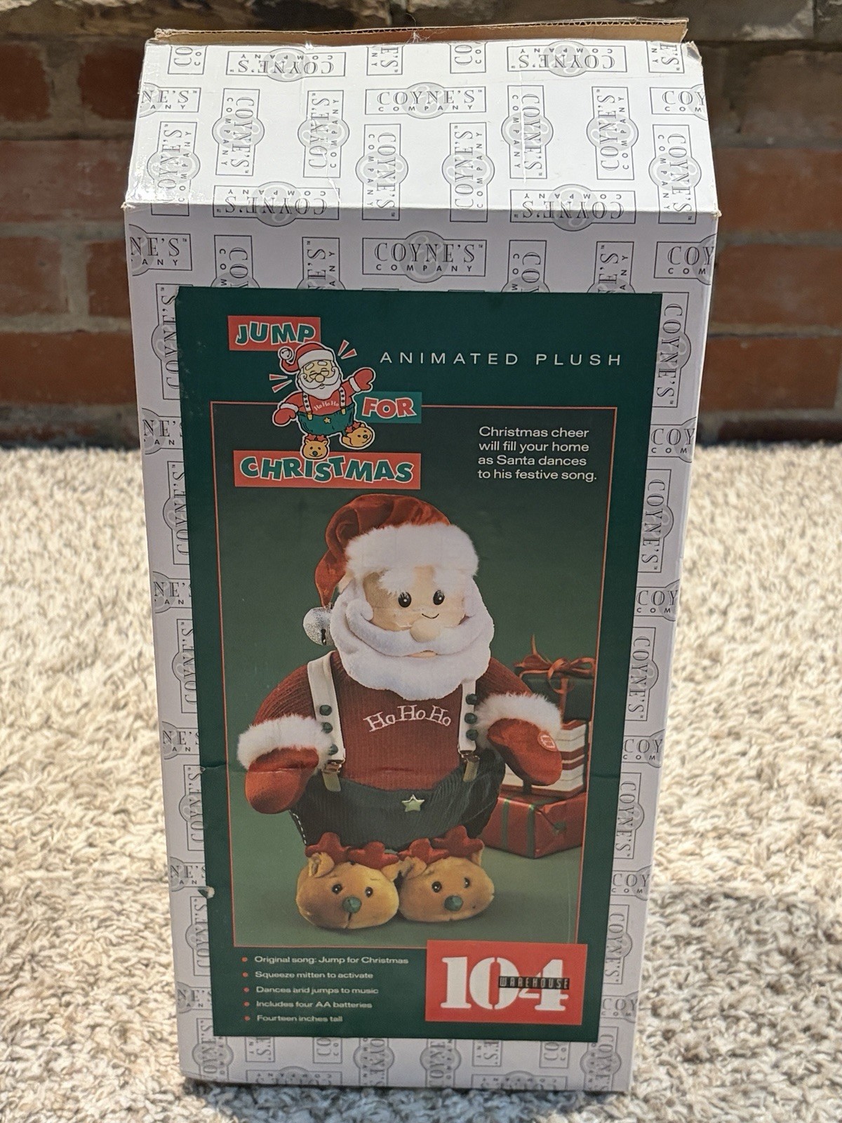 Vintage 2002 Coyne\'s Jump For Christmas Animated Singing Santa Plush w/ Box Vintage 2002 Coyne\'s Jump For Christmas Animated Singing Santa Plush w/ Box