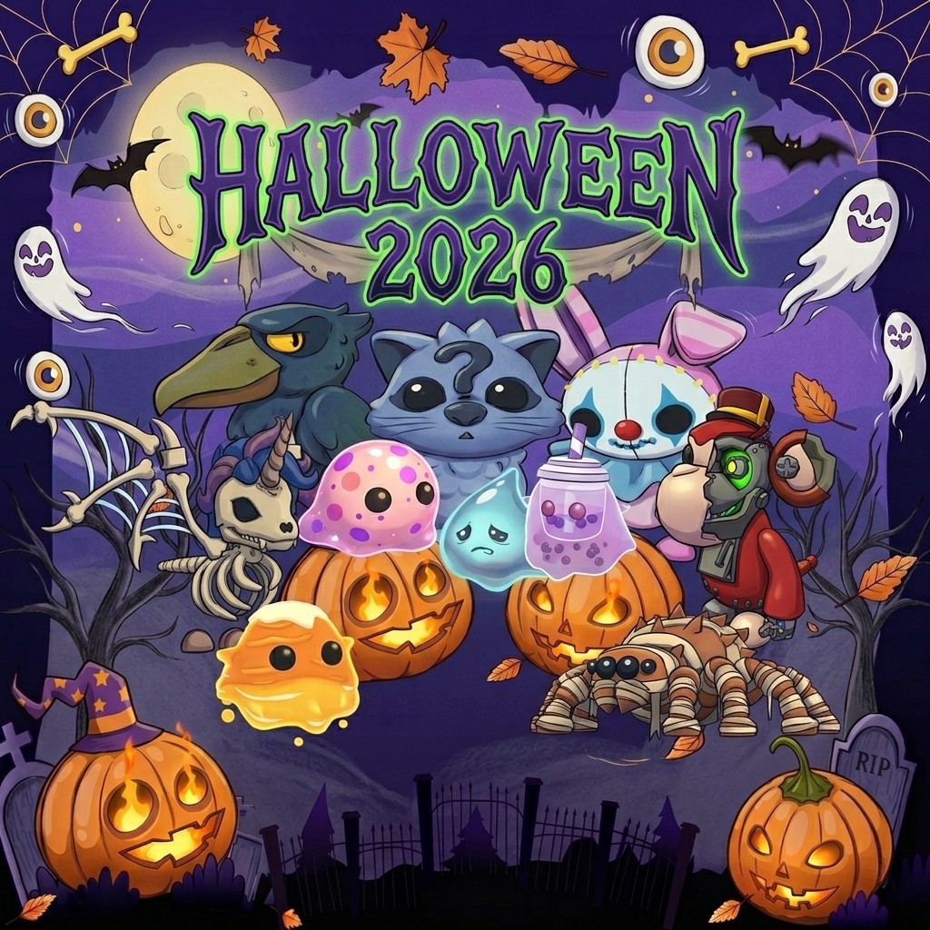Halloween [2026] Poltergeist Skelicorn Bubblegeist Stitches Boohoo Shoebill👻