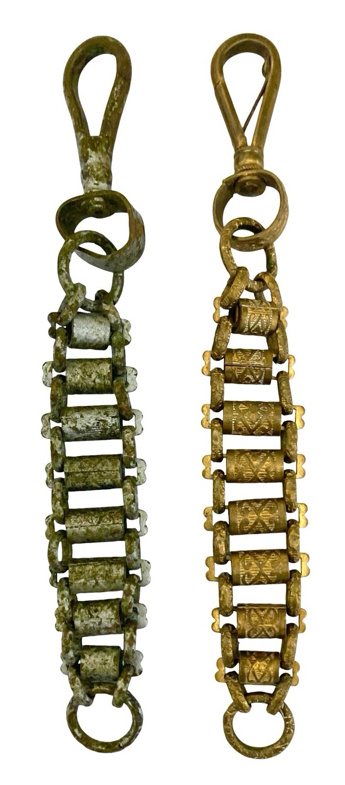 ANTIQUE VICTORIAN~LOT of 2~FRATERNAL ORGANIZATION Barrel Link Sword Hangers ANTIQUE VICTORIAN~LOT of 2~FRATERNAL ORGANIZATION Barrel Link Sword Hangers
