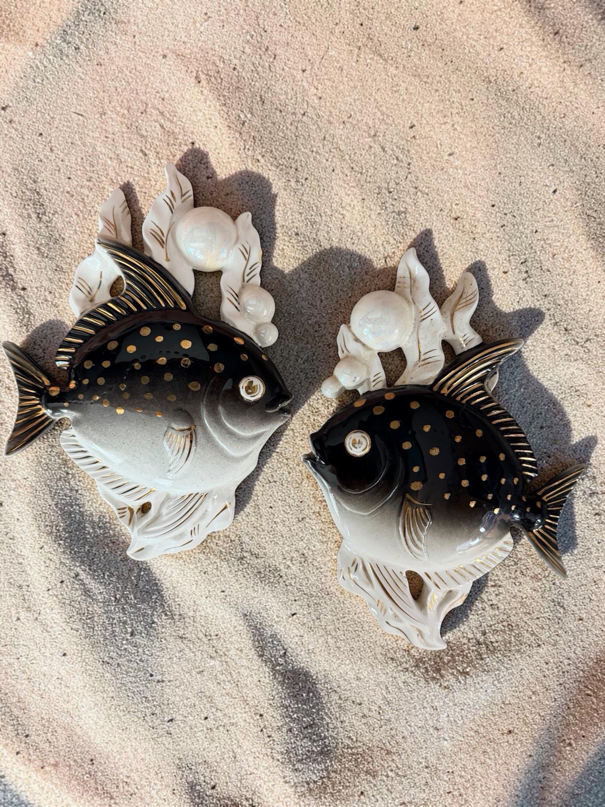 Vintage Ceramic LEFTON Fish Wall Plaques #2662 Made in Japan Vintage Ceramic LEFTON Fish Wall Plaques #2662 Made in Japan