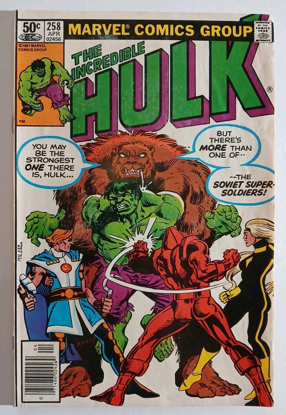 The Incredible Hulk #258 Newsstand Variant Marvel Comic Book