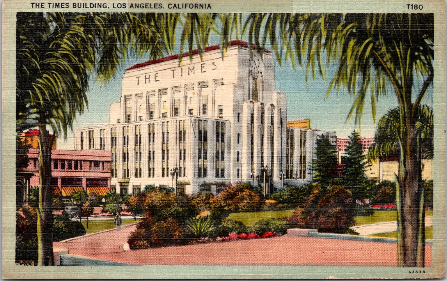 c1940s The Times Building Los Angeles California Linen Postcard Tichnor c1940s The Times Building Los Angeles California Linen Postcard Tichnor